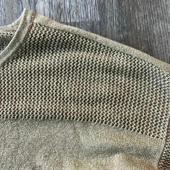 Michael Kors Sweater Gold Pullover Tunic Sweater Long Sleeve Size Extra Large - Picture 4 of 7